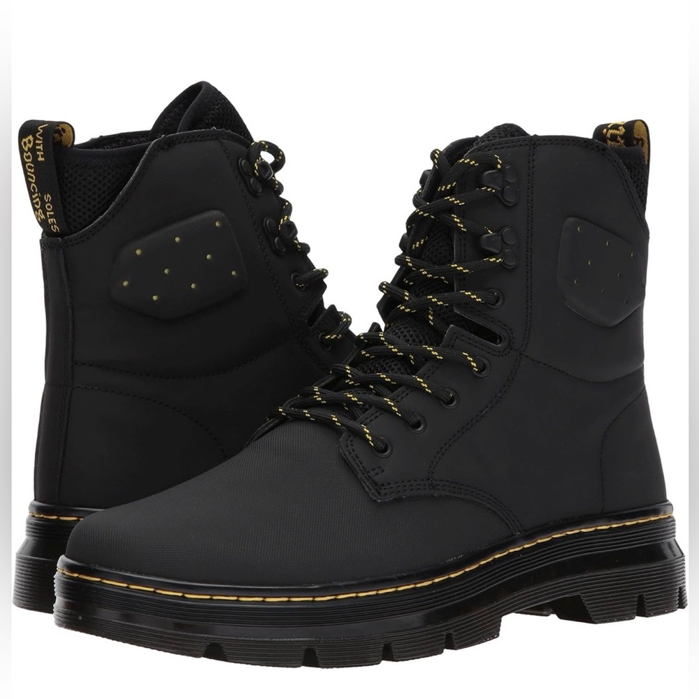 Dr. Martens Quinton Black Utility Boots, Size 7 Women’s